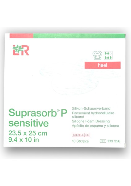 Suprasorb P Sensitive Topuk Için 5 Katmanlı Silikon Köpük Yara Örtüsü 23,5 x 25 cm - Ref 139356 - 10 Adet (1 Kutu)