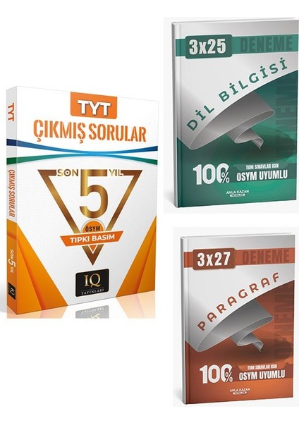 Iq 2026 Yks Tyt Msü Matematik Çıkmış Sorular Son 5 Yıl Konu Konu Tıpkı Basım+Anla Kazan Paragraf+Dilbilgisi