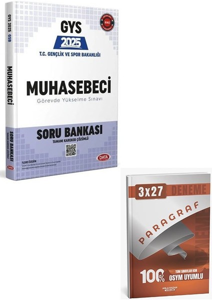 Data 2025 Gys Gençlik ve Spor Bakanlığı Muhasebeci Soru Bankası+Anla Kazan Paragraf