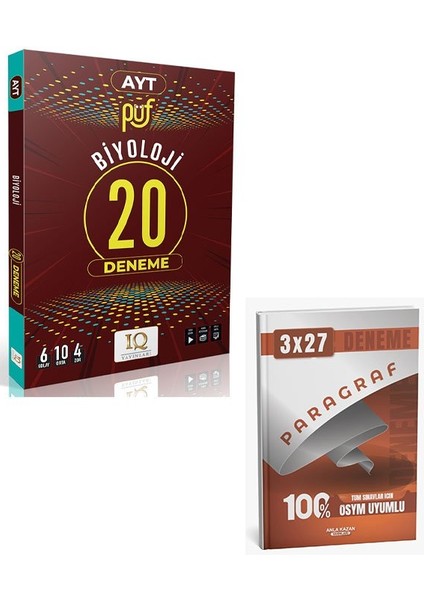 Iq 2026 Yks Ayt Biyoloji Püf 20 Deneme+Anla Kazan Paragraf