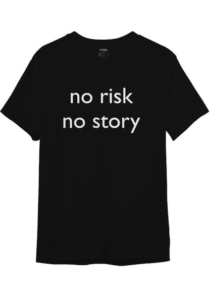 No Risk No Story Tişört - Siyah