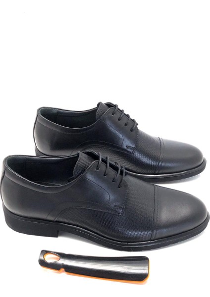 Bay Clas Hakiki Deri 4 Mevsimlik Poli Taban Klasik Siyah Erkek Ayakkabı fırsatları