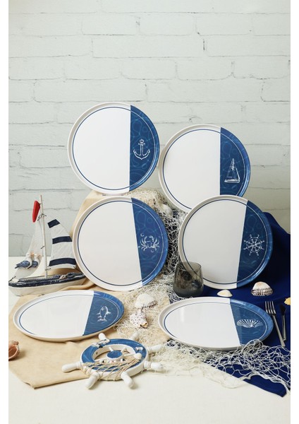 Bodrum Serisi Nordıc Servis Tabağı 28 cm 6 Adet 22914-17