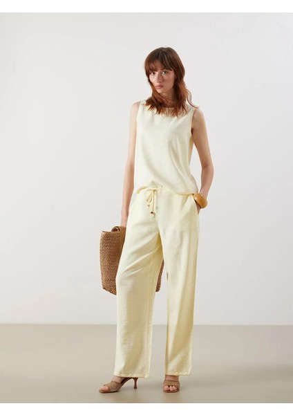 Lcw Vision Beli Lastikli Geniş Paça Kadın Pantolon (S5)