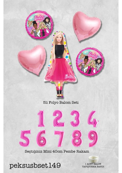 Kız Oyuncak Bebek Tema Pembe Yaş Balonlu Doğum Günü Balon Seti fiyatları