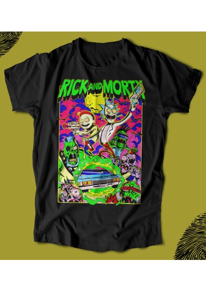 'rick And Morty' Baskılı 'regular-Fit' Unisex Tişört