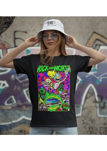 'rick And Morty' Baskılı 'regular-Fit' Unisex Tişört