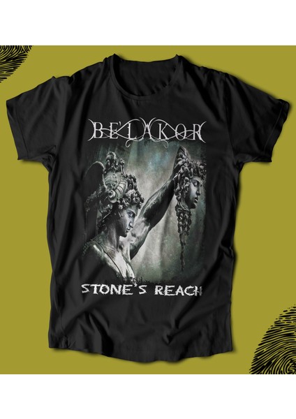 'be'lakor - Stones's Reach' Baskılı 'regular-Fit' Unisex Tişört