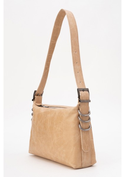 Capella Kadın Baget Çanta Gerçek Deri Bej fiyatları