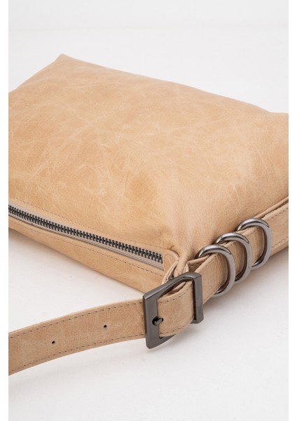 Capella Kadın Baget Çanta Gerçek Deri Bej indirimleri