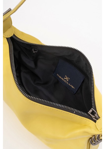 Capella Kadın Baget Çanta Gerçek Deri Limon Sarı modelleri