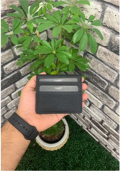 Derije Hakiki Deri Siyah/Kırmızı Patlı Tasarım Unisex Kartlık (T429) modelleri