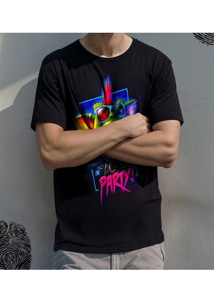 'gremlins - Party' Baskılı 'regular-Fit' Unisex Tişört