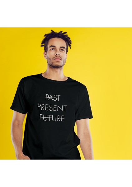 Past Present Future Tişört - Siyah