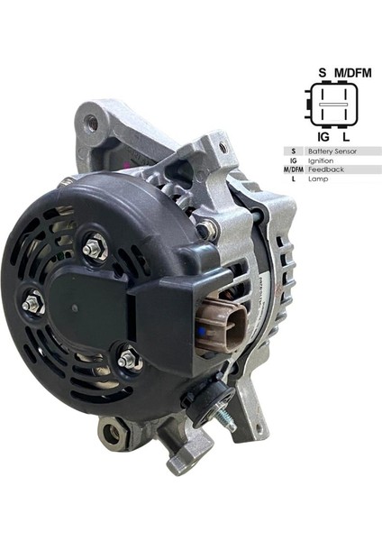 12V Alternatör Dinamo 80 A (4 Fiş) (S-M/dfm-Ig-L) Toyota Aurıs/corolla/urban Cruıser/yarıs modelleri
