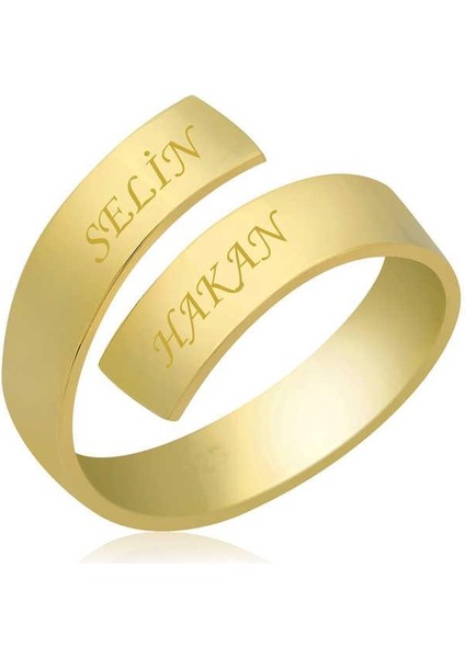 Gümüş Gold Aşk Sarmalı Isimli Yüzük