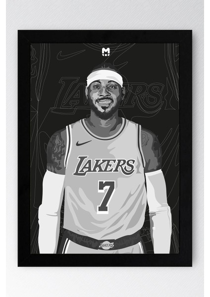 Carmelo Anthony Çerçeveli Tablo - Basketbol Nba Posteri Tablo