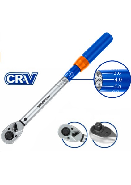 Wadfow 1/2 Tork Kolu 40-220NM Çantalı Kalibrasyonlu 430MM