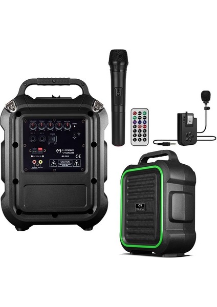 MV-2016 175W Taşınabilir Şarjlı Hoparlör – Karaoke, Anons ve Etkinlikler Için Ideal