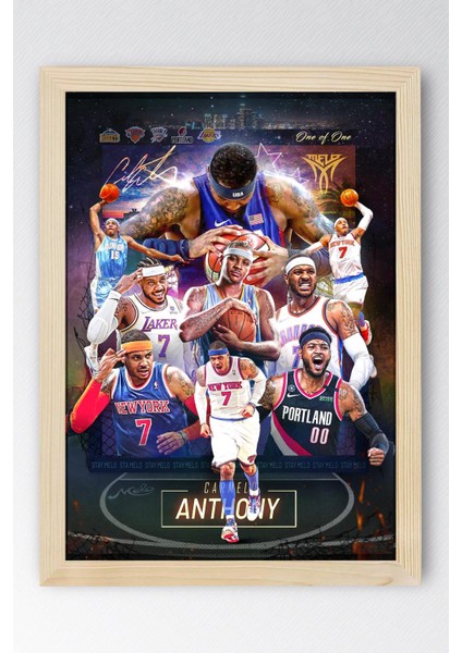 Carmelo Anthony Çerçeveli Tablo - Basketbol Nba Posteri Tablo