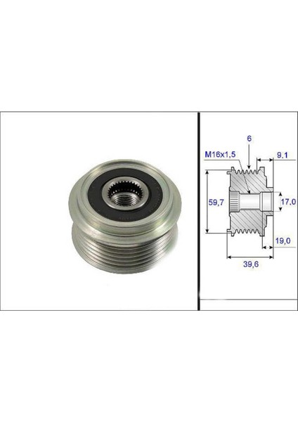 588021 Alternatör Kasnağı Astra G H Corsa C D Zafıra B Merı