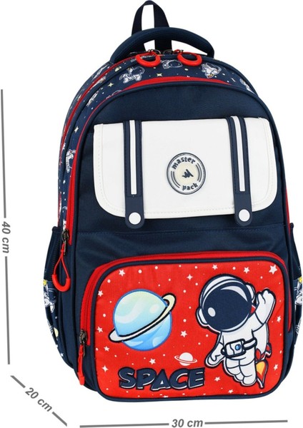 Kore Tarzı Astronot Desen Erkek Çocuk Ortopedik İlkokul Sırt Çantası Folyolu Beslenme+Kalemlik modelleri