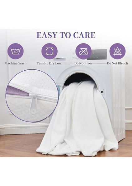 Visco Ortopedik Uyku Pedi,yatak Koruyucusu,yer Yatağı 7 cm Kalınlığında,2 Adet Yastık Kılıfı Hediyeli