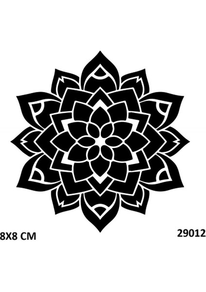 Mandala Çiçeği Dövmesi Geçici Dövme Deseni