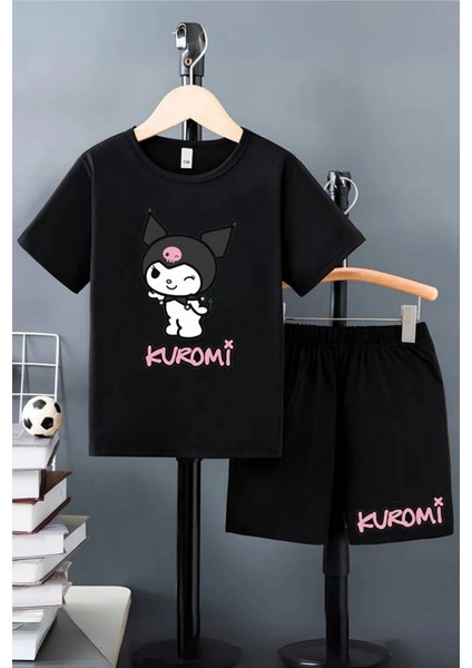 Kuromi Baskılı Şort/t-Shirt Alt-Üst Yazlık Takım