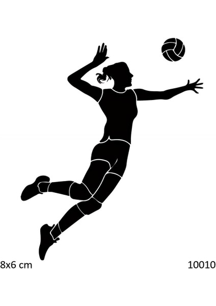 Voleybol Smaç Geçici Dövme Şablonu