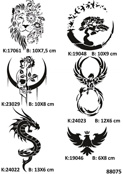 Vahşi Güzellikler Spray Tattoo Geçici Dövme Seti Dark Sprey Dövme Kiti fiyatları