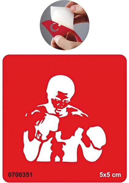 Boksör Tattoo Geçici Dövme Şablonları Kına Kalıpları