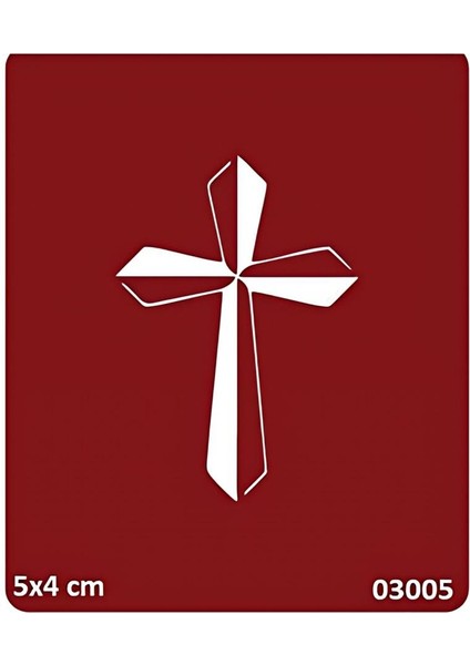 Haç Hristiyanlık Geçici Dövme Şablonu