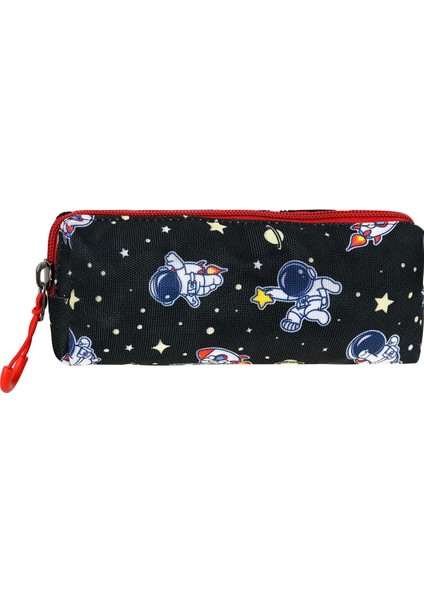 Kore Tarzı Astronot Desen Lüks Erkek Çocuk Ortopedik İlkokul Sırt Çantası Folyolu Beslenme, Kalemlik