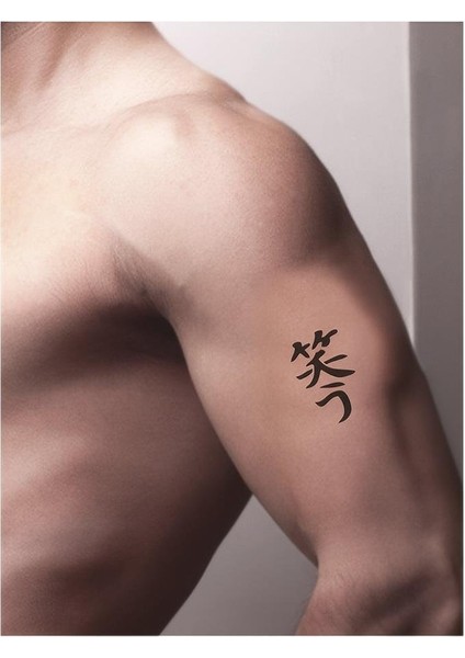 Gülmek Kanji Tattoo Geçici Dövme Şablonları Kına Kalıpları fiyatları