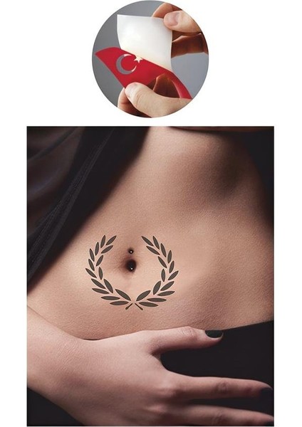 Bizans Zeytin Dalı Taç Tattoo Geçici Dövme Şablonları Kına Kalıpları fiyatları