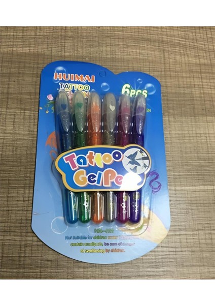 Geçici Dövme Kalemi 6 Lı Tattoo Gel Pen