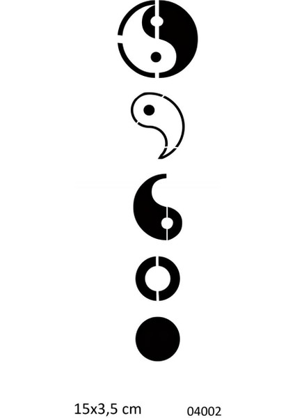 Ying Yang Doğumu Geçici Dövme Şablonu
