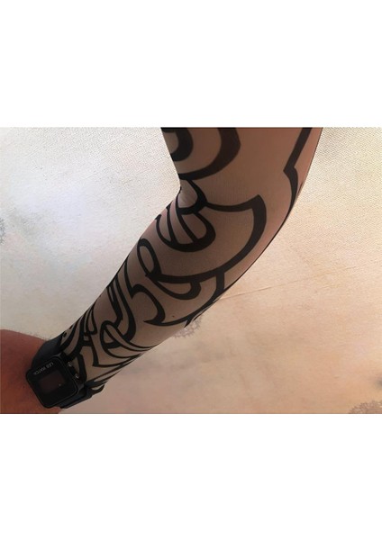 Çift Kol Giyilebilir Dövme Tribalci Desenler Tattoo Sleeve