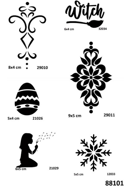 Çiçek ve Kar Tanesi Geçici Dövme Kalıpları Tattoo Stencil Modelleri