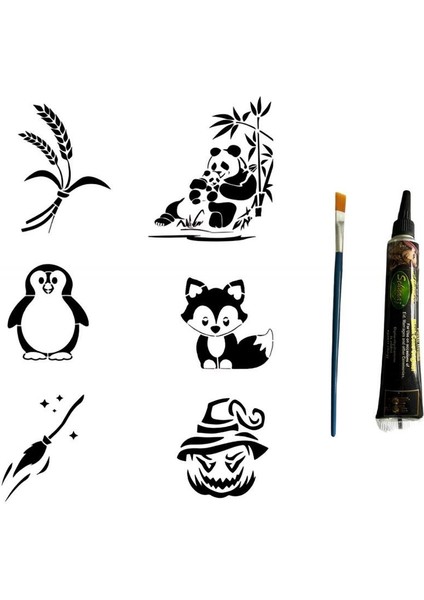 Anne Yavru Panda Hint Kınası Hediyeli Geçici Dövme Seti