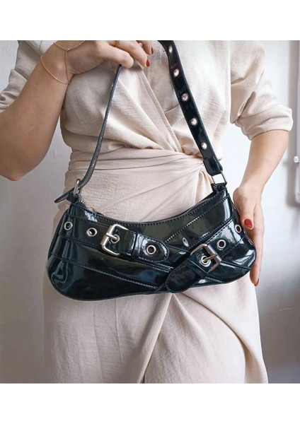 Omuz Çantac Kemer Tasarım Detaylı Baget Kadın Çanta Ilk Iş Günü Hediyesi Kendine Minimal Stil modelleri