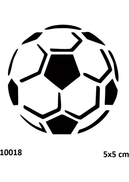 Futbol Topu Geçici Dövme Şablonu Stencil Kalıp