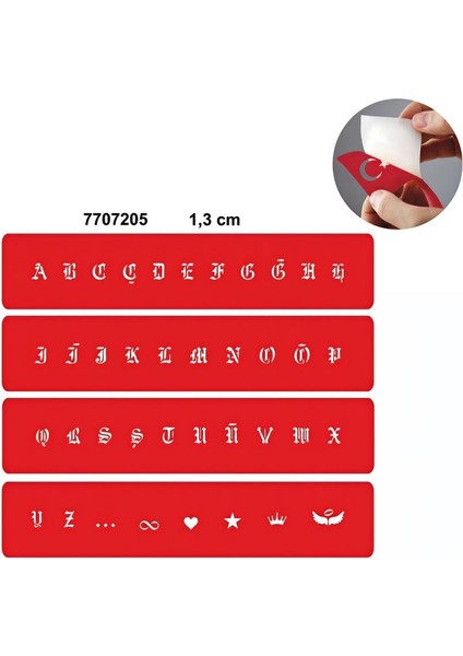 Küçük Boy Gotik Font Harf Şablonu Yazı Şablonu