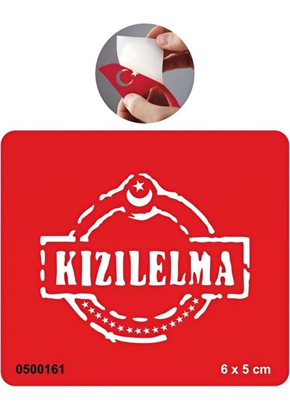 Kızıl Elma Ülkücü Tattoo Geçici Dövme Şablonları Kına Kalıpları
