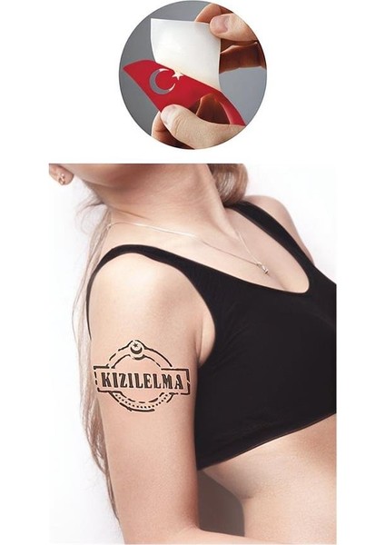 Kızıl Elma Ülkücü Tattoo Geçici Dövme Şablonları Kına Kalıpları fiyatları