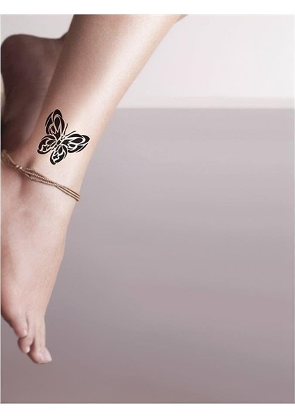 Papyon Kelebek-1 Tattoo Geçici Dövme Şablonları Kına Kalıpları fiyatları