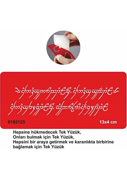 Elf Harfleri Mordor Dili Tattoo Geçici Dövme Şablonları Kına Kalıpları
