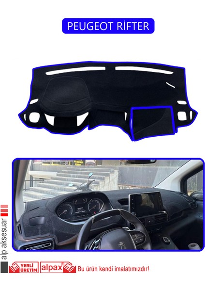 Peugeot Riftertorpido Koruma Halısı Mavi Kenar
