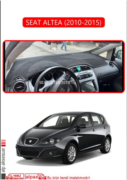 Seat Altea (2010-2015)TORPİDO Koruma Halısı Kırmızı Kenar
